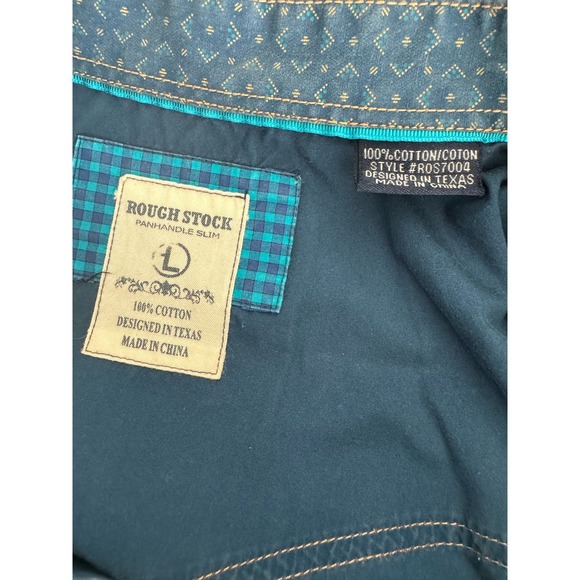 Rough Stock Panhandle Slim Pearl Snap Long-Sleeve Button-Down Men's Rodeo Shirt - Picture 8 of 8
